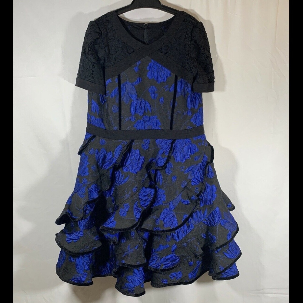 NEW Tadashi Shoji Kids Amina Floral Lace Jacquard Dress [Girls‎ SZ 10 ]